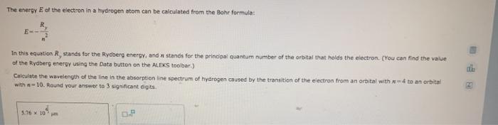 Solved The energy E the electron in a hydrogen atom can be | Chegg.com
