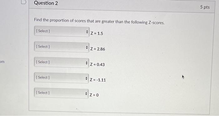 Solved Find the proportion of scores that are greater than | Chegg.com