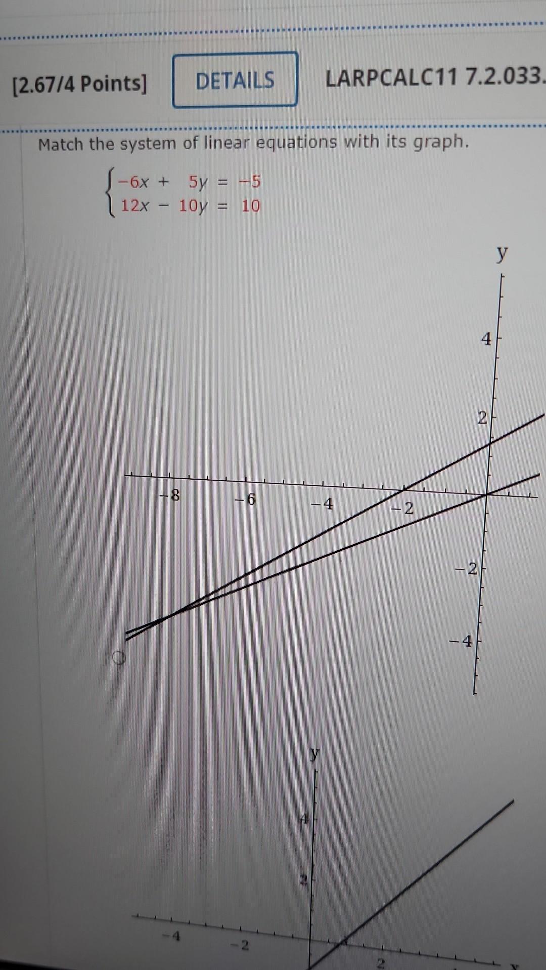 solved-match-the-system-of-linear-equations-with-its-graph-chegg