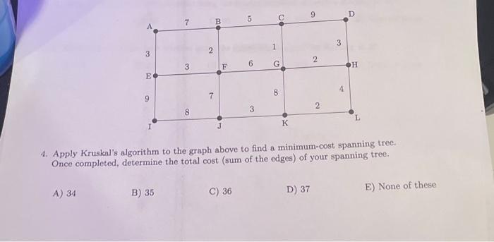 Solved 3 A) 34 E 9 I 7 B) 35 3 8 2 7 B F J ст C) 36 6 1 Q G | Chegg.com