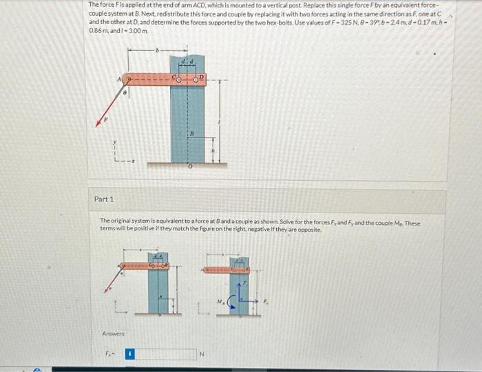 Solved Calculate the moment Me of the 635 . N force about | Chegg.com