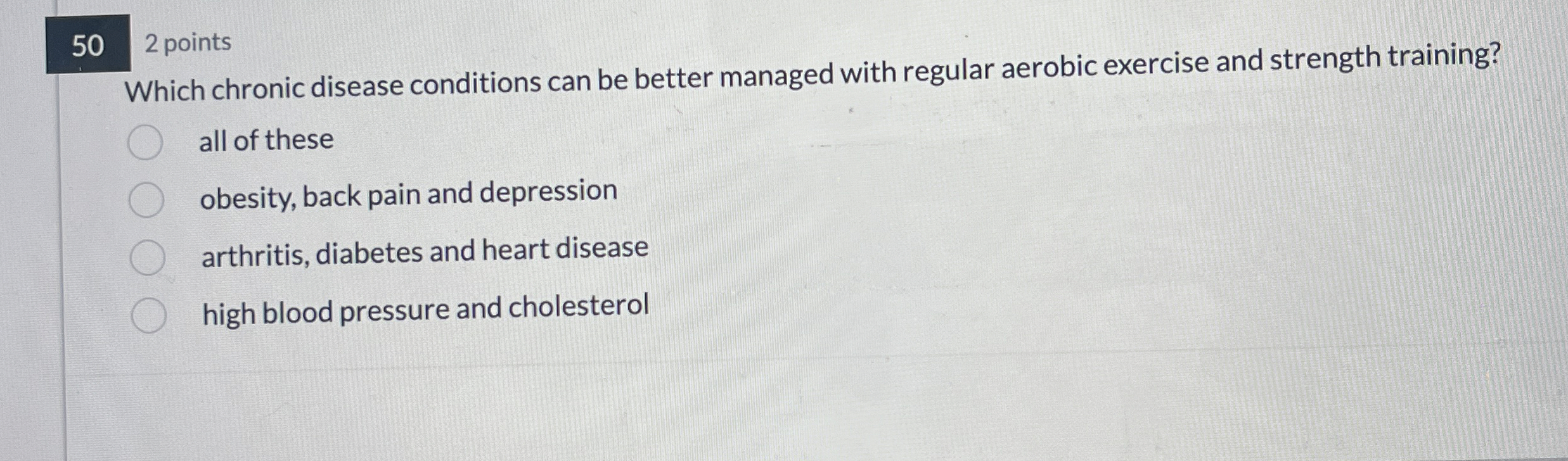 Solved Which chronic disease conditions can be better
