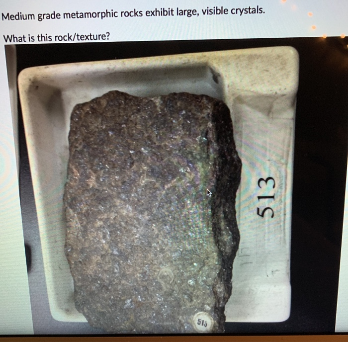 Solved Low grade metamorphic rock. No visible crystals,