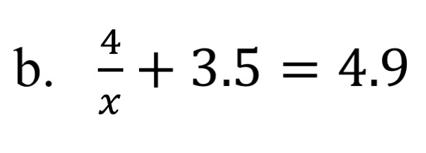 Solved 4 B. +3.5 = 4.9 х | Chegg.com