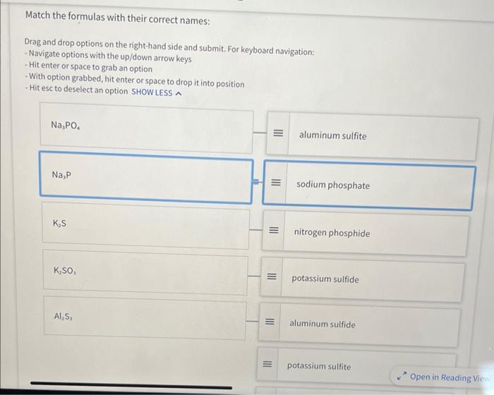 Solved Match the formulas with their correct names: Drag and | Chegg.com