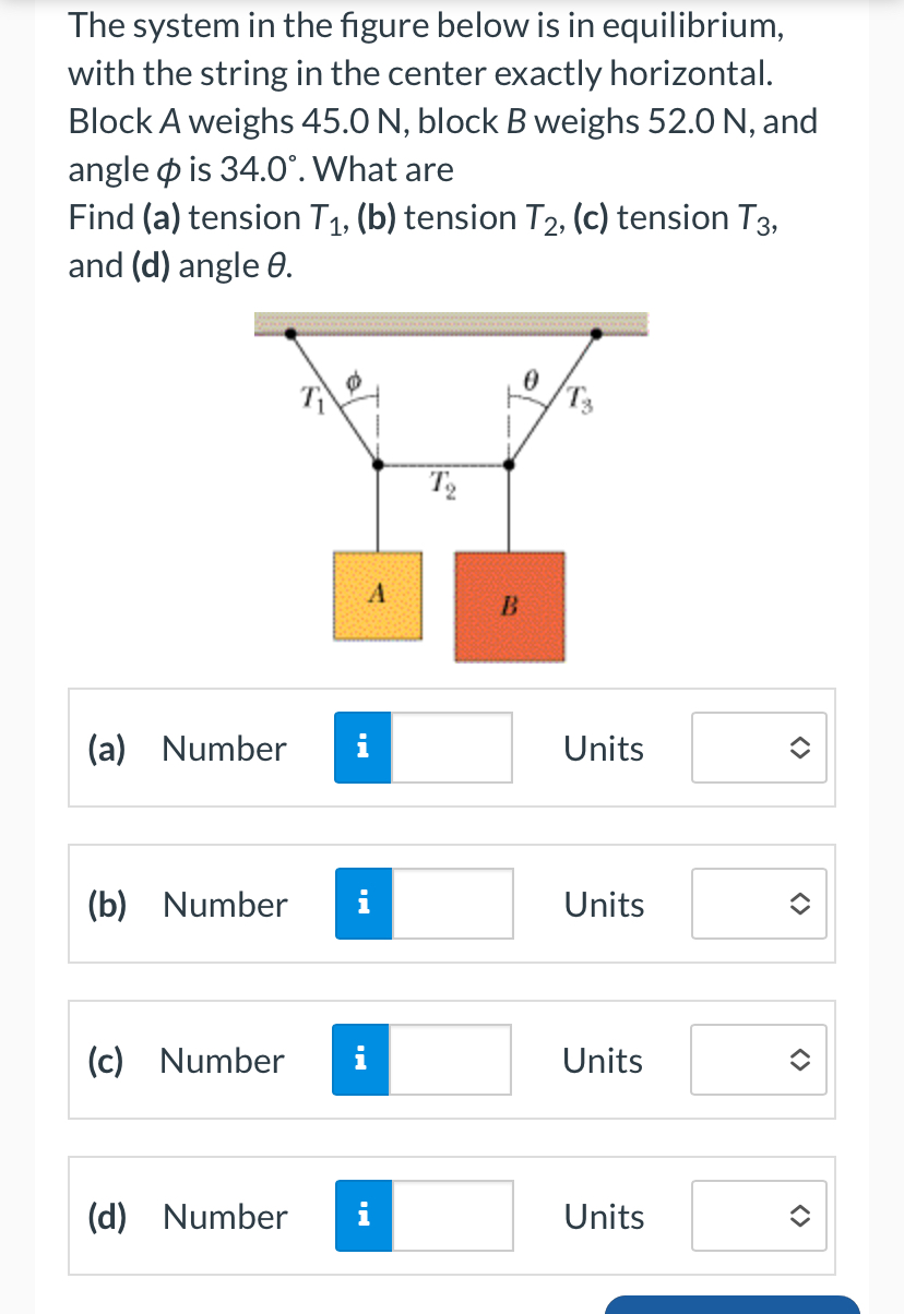 Solved The system in the figure below is in equilibrium,with | Chegg.com