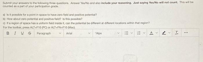 Solved Submit your answers to the following three questions. | Chegg.com