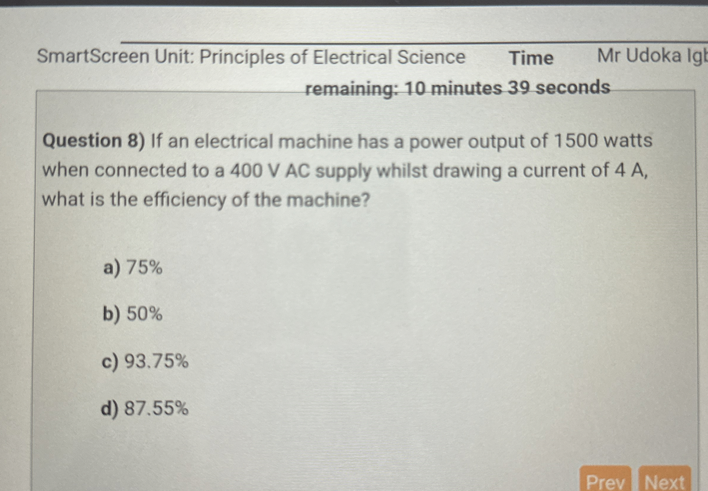 Solved SmartScreen Unit: Principles of Electrical Science | Chegg.com