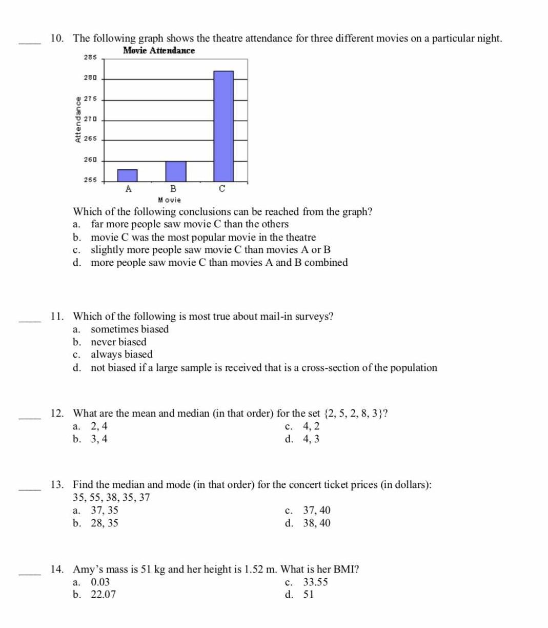 Solved 26. The table shows the masses of fish caught in a | Chegg.com