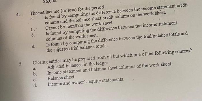 Solved 4. a. The net income (or loss) for the period Is | Chegg.com