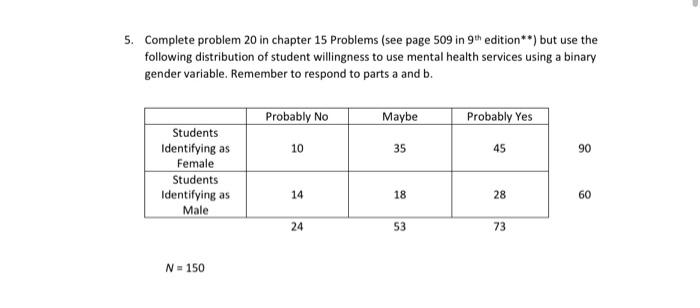 Solved 5 Complete Problem 20 In Chapter 15 Problems See 6888