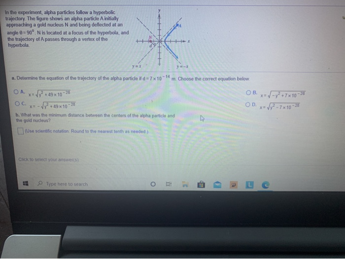 represent diagrammatically the shape of trajectory of alpha particles