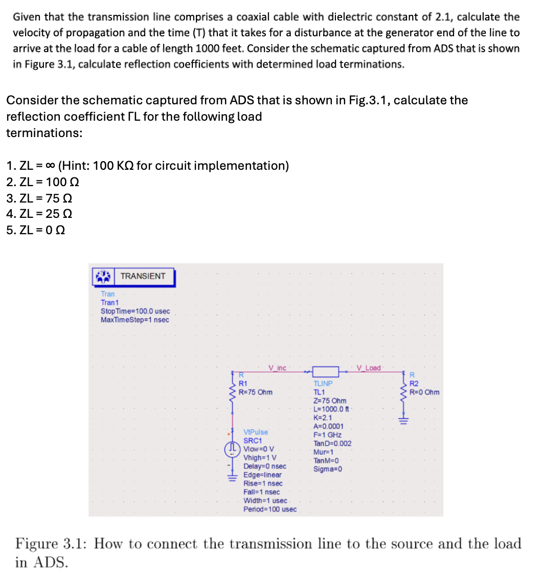 Solved Given that the transmission line comprises a coaxial | Chegg.com