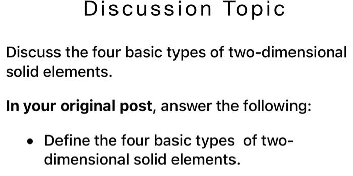 Solved Discussion Topic Discuss the four basic types of | Chegg.com