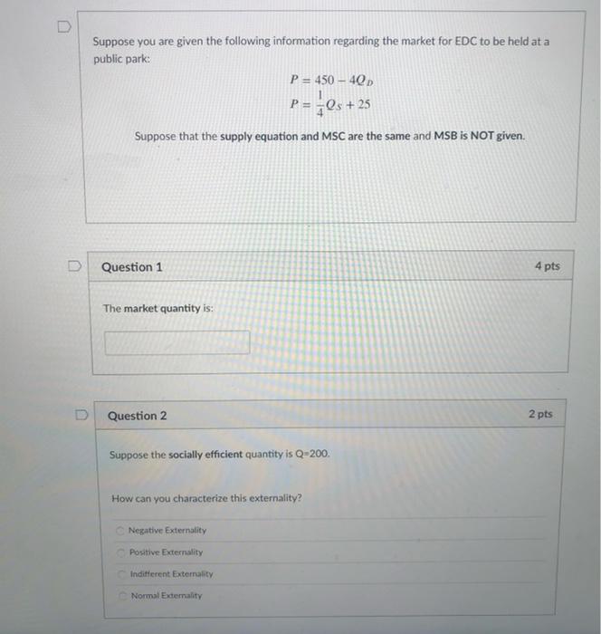 Solved Suppose you are given the following information | Chegg.com