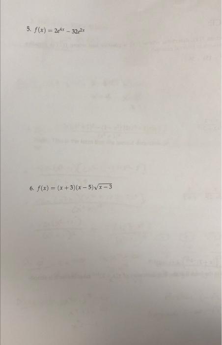 Solved For each function f(x) determine where f(x) is | Chegg.com