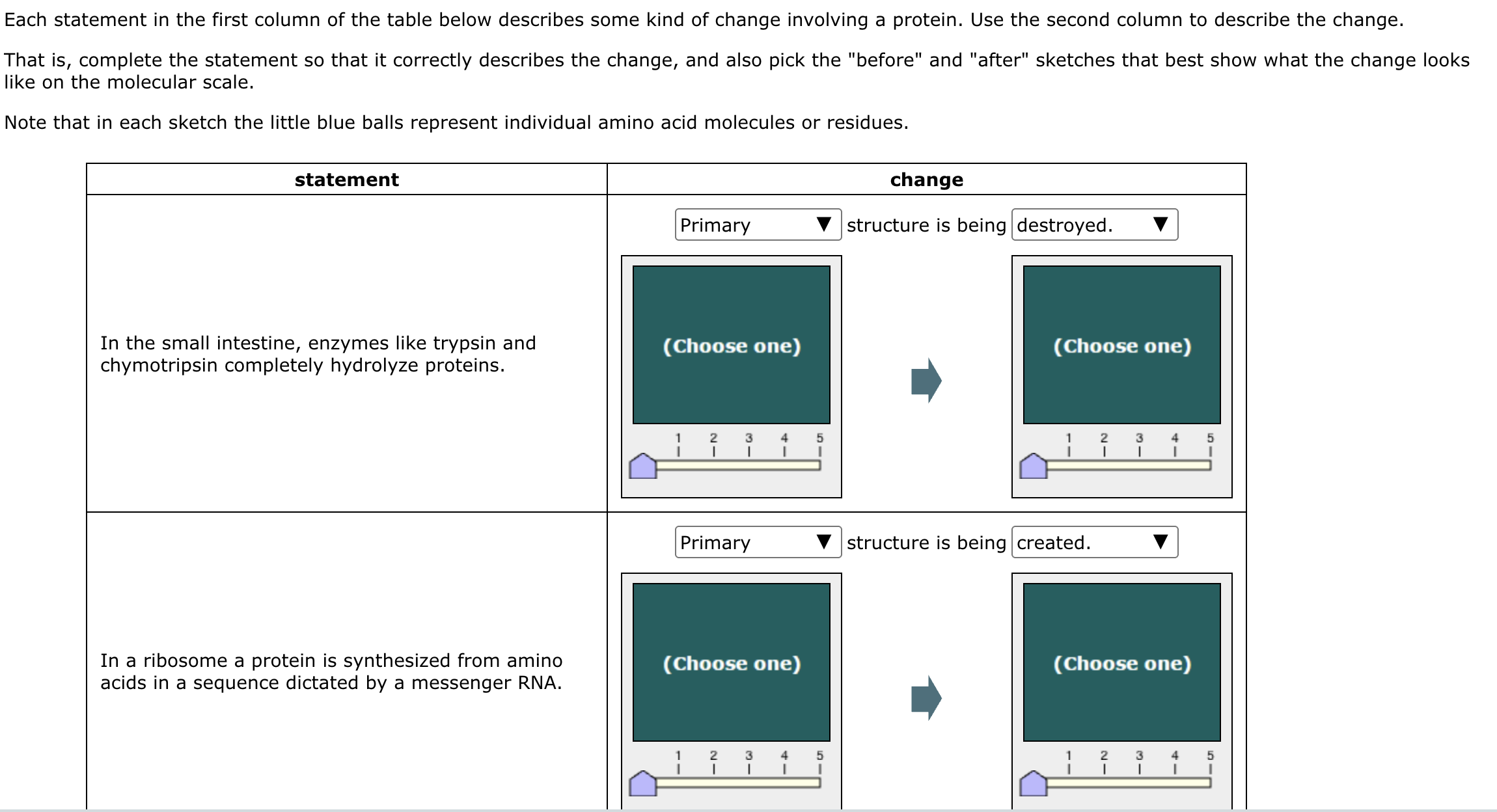 Solved Each statement in the first column of the table below | Chegg.com