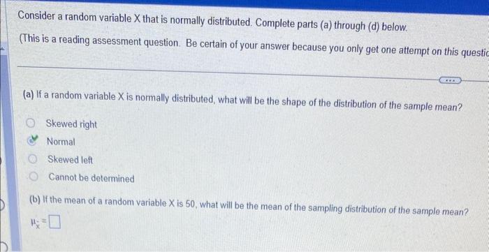 Solved Consider a random variable X that is normally | Chegg.com