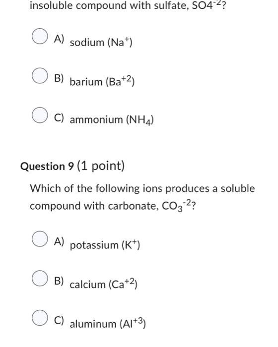 Solved When Silver Nitrate Agno3 Is Added To An Aqueous 6955