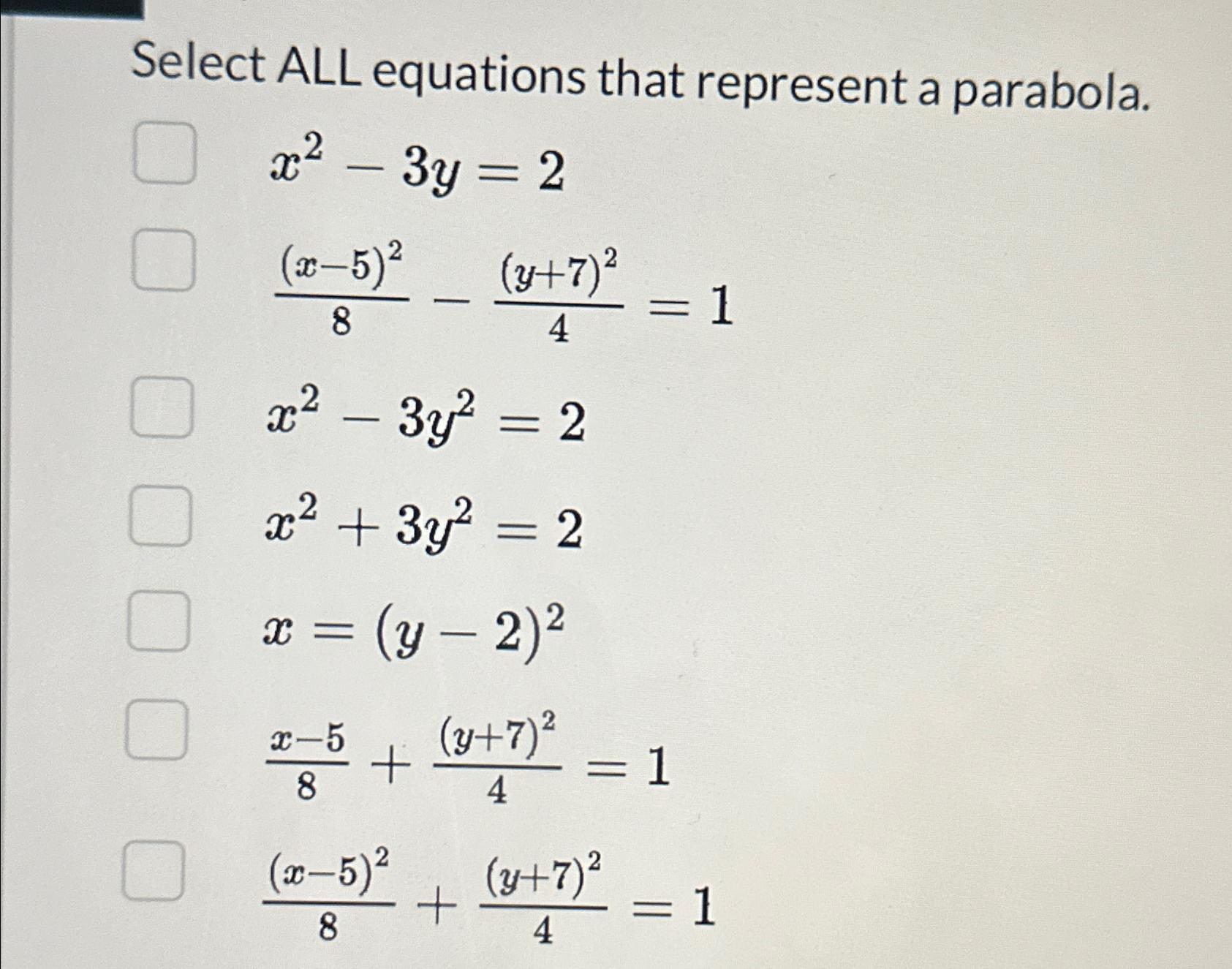 data la parabola di equazione y =- x 2 3x 2