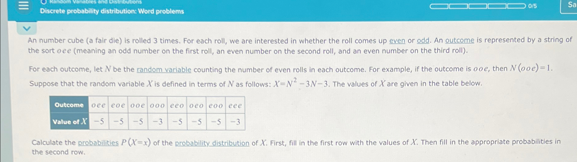 Solved Discrete probability distribution: Word problemsAn | Chegg.com