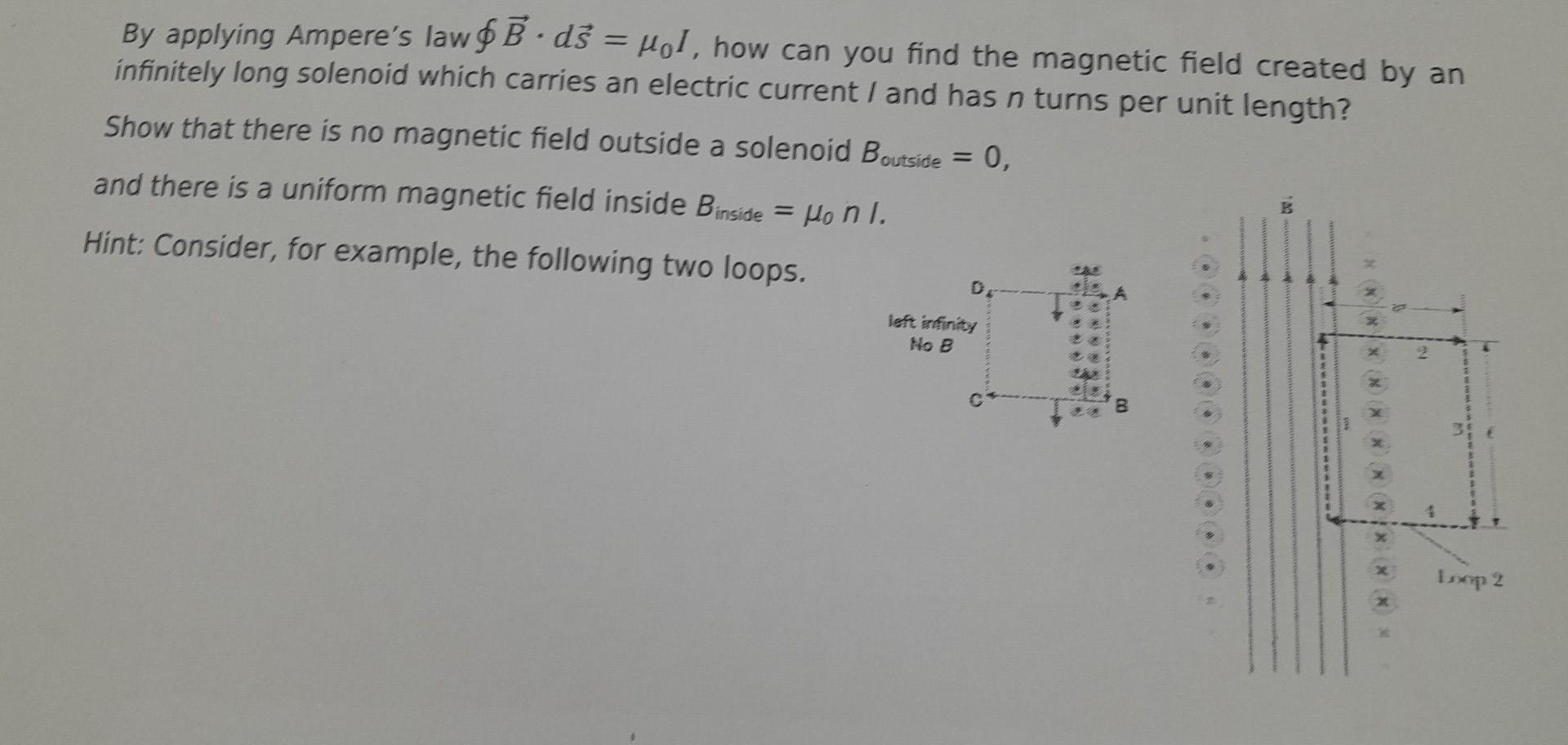 Solved By Applying Ampere's Law ∮B⋅ds=μ0I, How Can You Find | Chegg.com