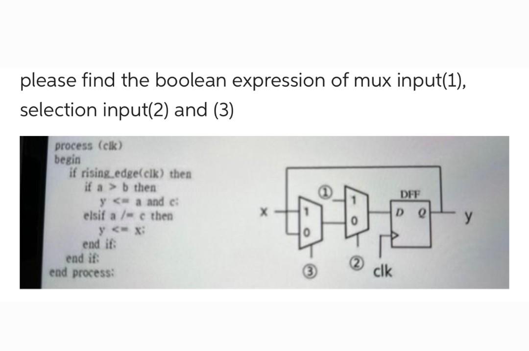 Solved please find the boolean expression of mux input(1), | Chegg.com