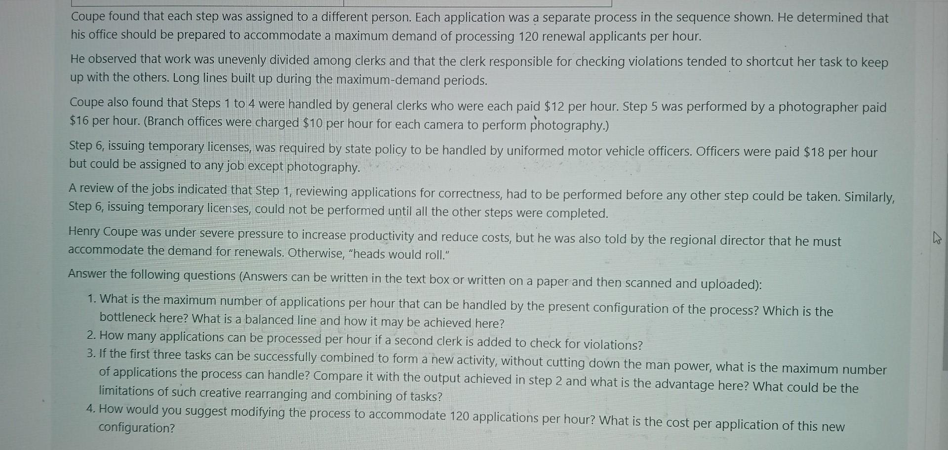 Solved State Automobile License Renewals Henry Coupe, the | Chegg.com