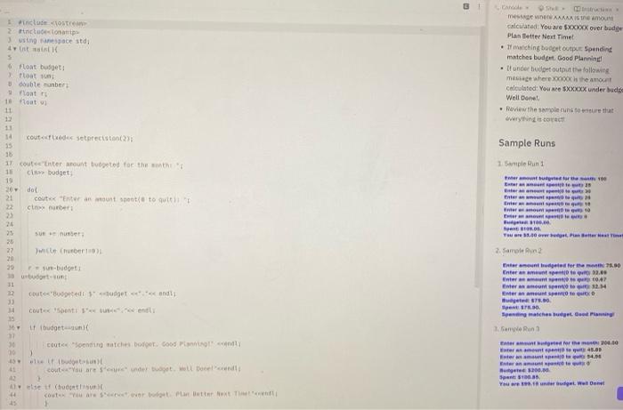 Solved Test results: sample_run2_even Expected output ? 1 | Chegg.com
