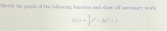Solved Sketch the graph of the following function and show | Chegg.com