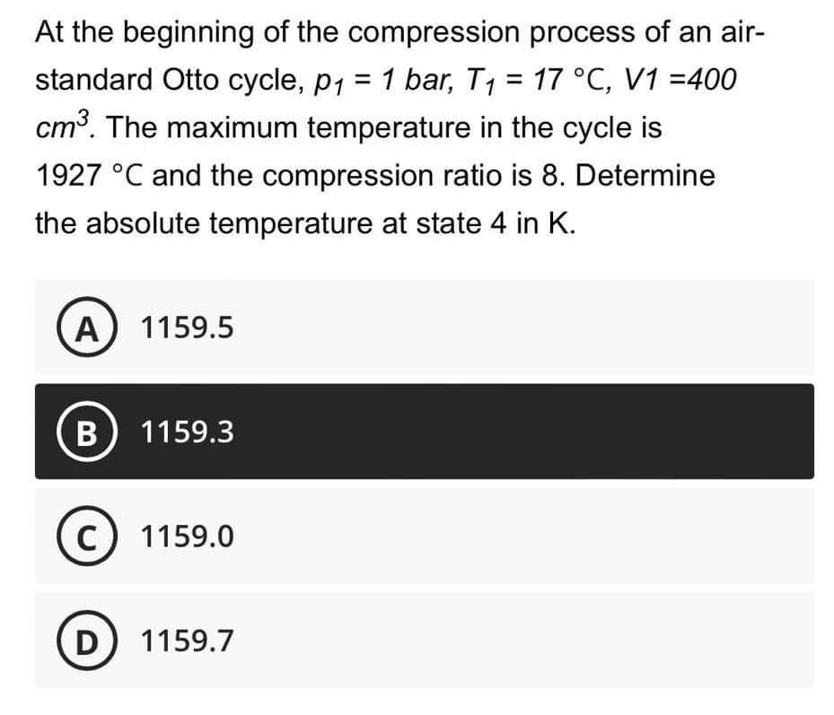 Solved At the beginning of the compression process of an | Chegg.com