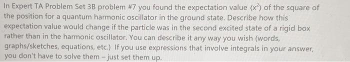 Solved In Expert TA Problem Set 3B problem #7 you found the | Chegg.com