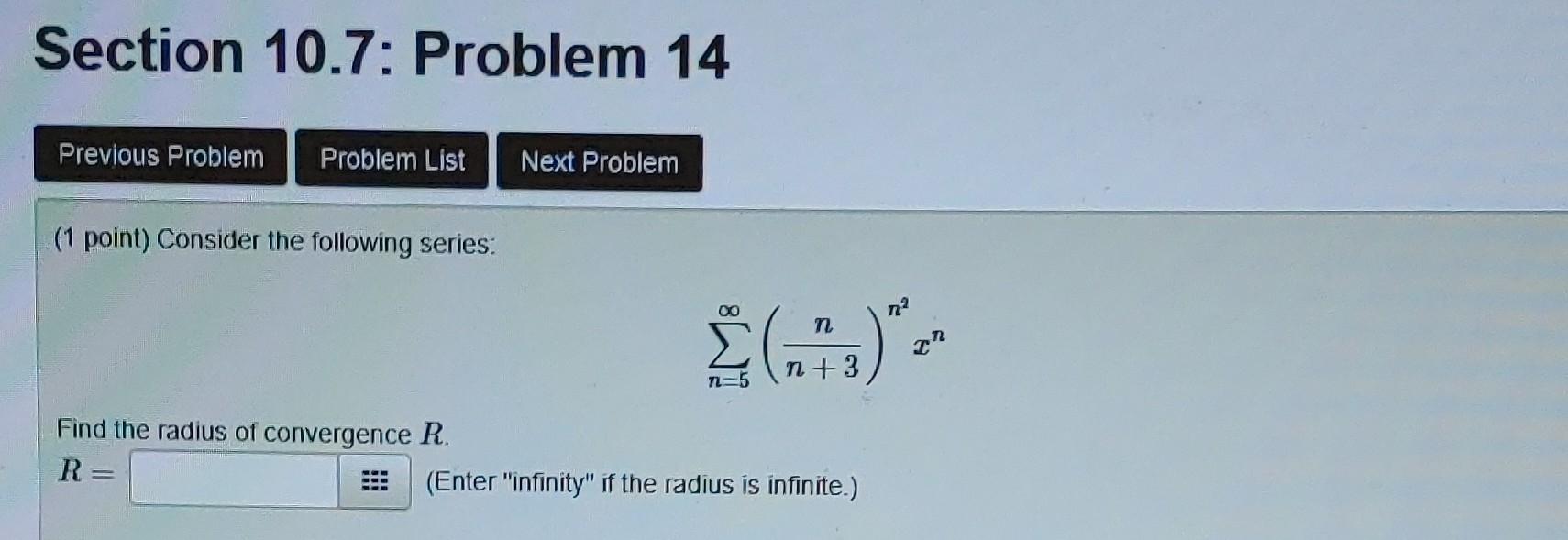 Solved (1 Point) Consider The Following Series: | Chegg.com