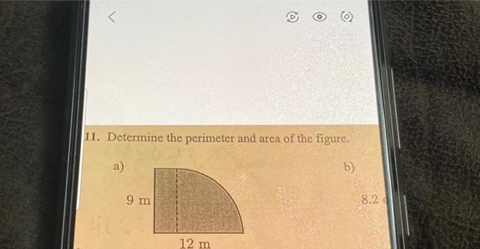 Solved 1. Determine The Perimeter And Area Of The Figure. A | Chegg.com