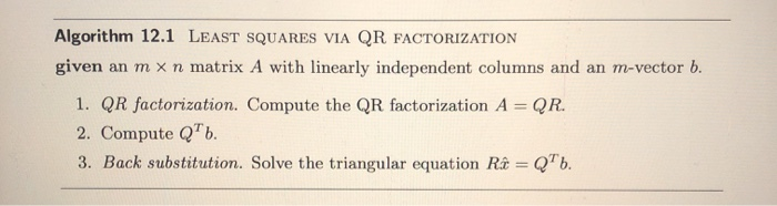 Solved 12 13 Iterative Method For Least Squares Problem Chegg Com