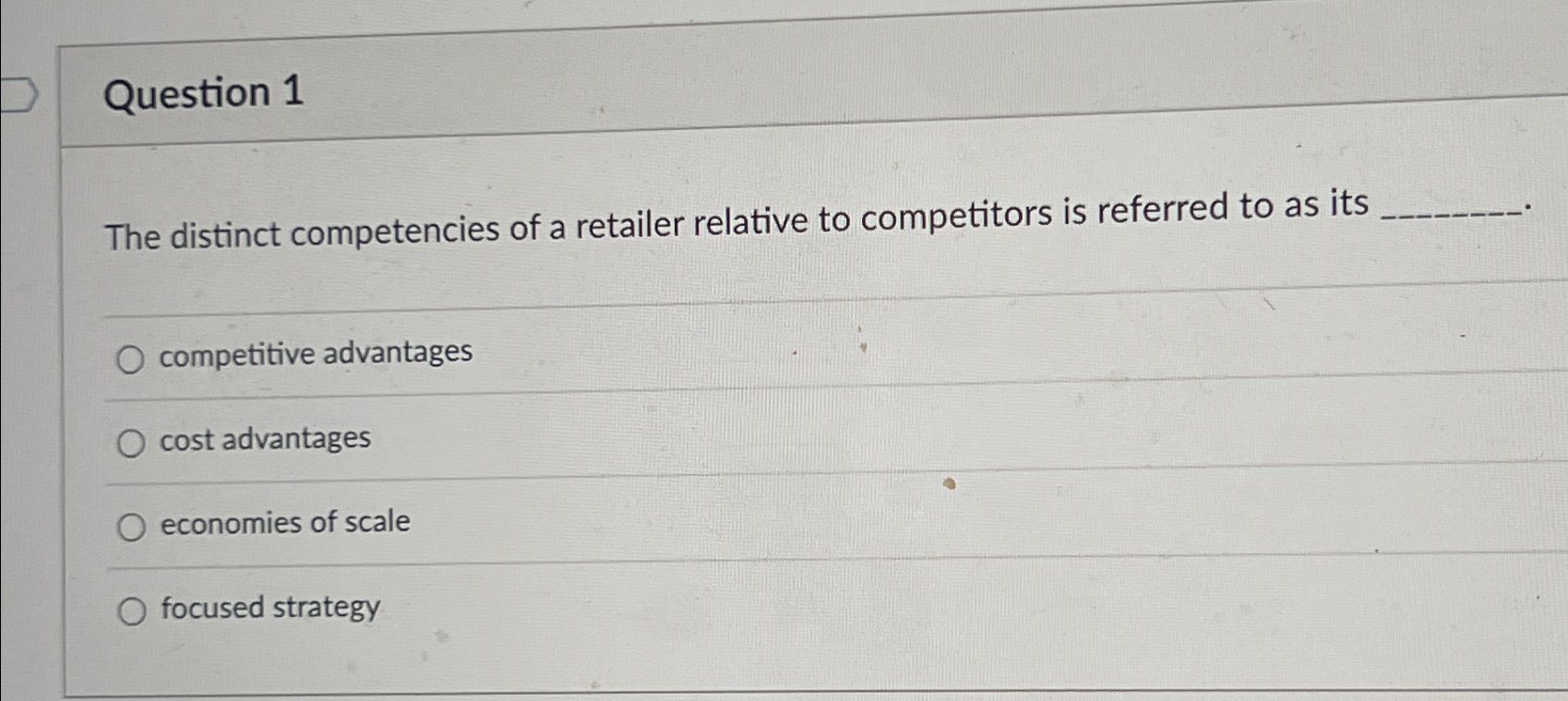 Solved Question 1The distinct competencies of a retailer