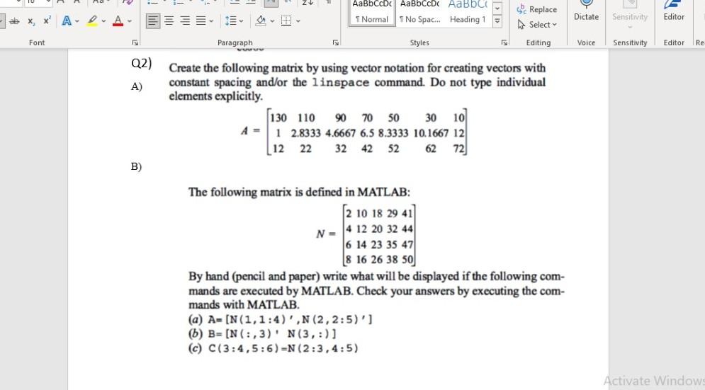 Solved Please Solve The Questions 2 On The Matlab Program | Chegg.com