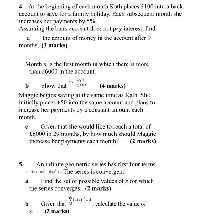 Solved 1. The first 3 terms of a geometric sequence are k+2, | Chegg.com