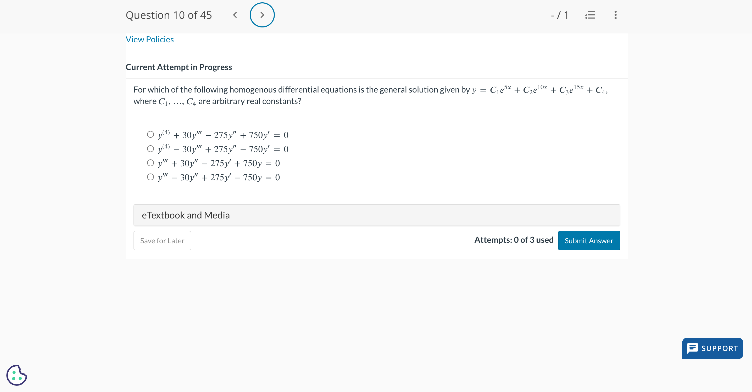 Solved Current Attempt in ProgressFor which of the following | Chegg.com