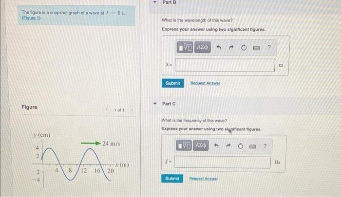 Solved The figure is a snapshot graph of a wave at t=0 s | Chegg.com
