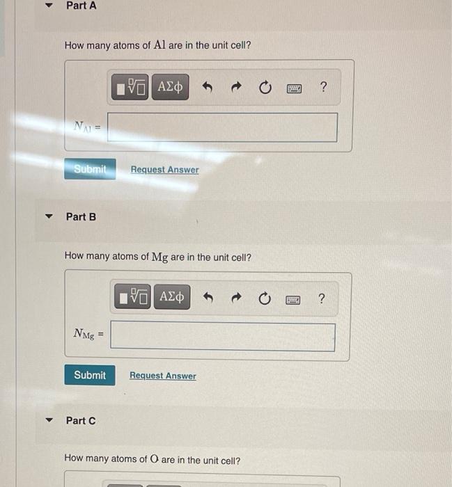 Solved Part A How many atoms of Al are in the unit cell? VO | Chegg.com