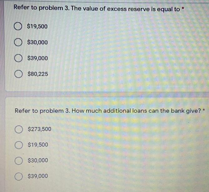 Solved Problem 3 Suppose the Central Bank requires banks to | Chegg.com
