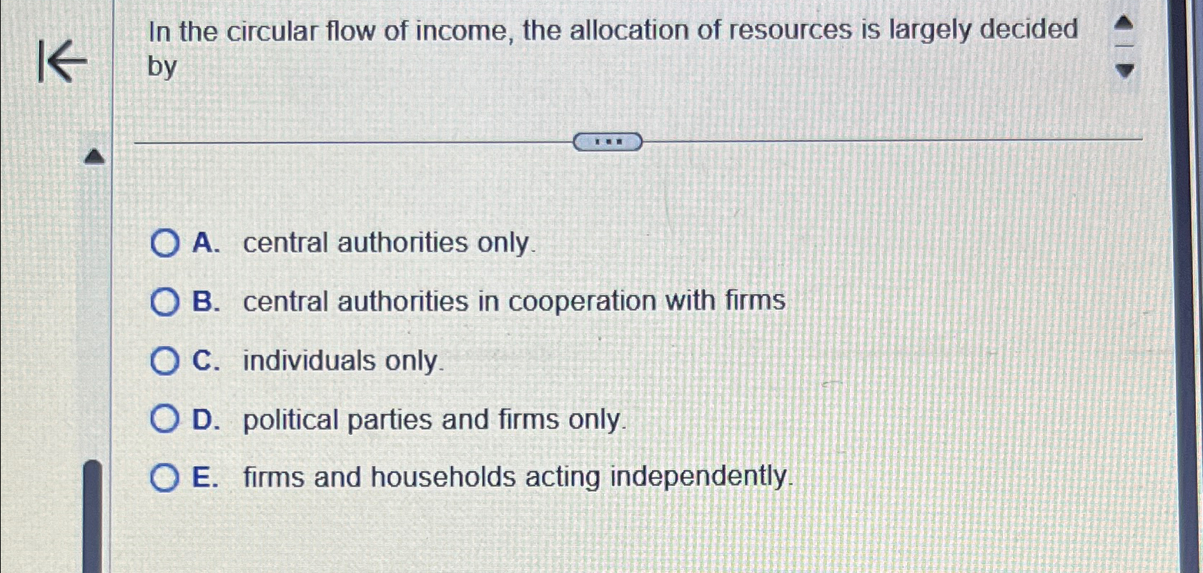 solved-in-the-circular-flow-of-income-the-allocation-of-chegg