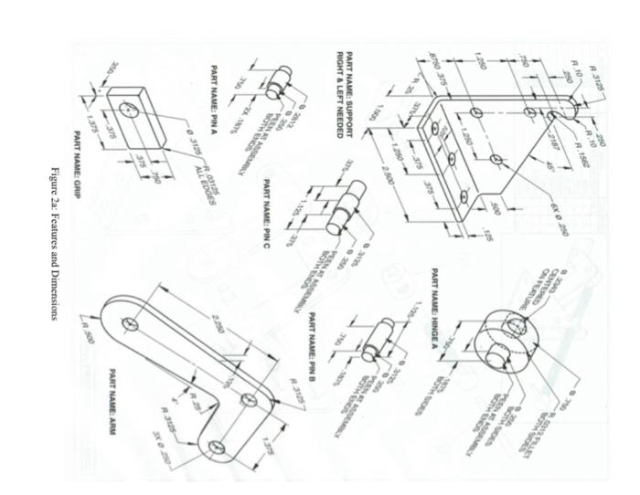 Solved Problem: Create solid model for each component the | Chegg.com