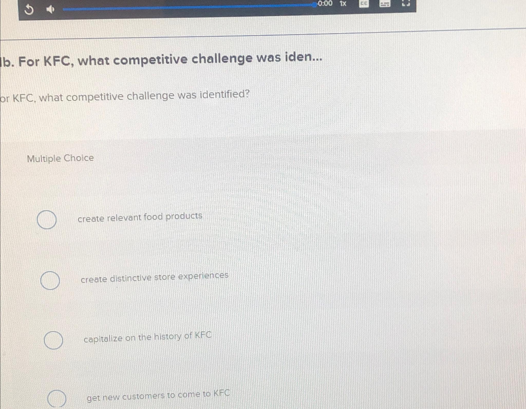 Solved b. ﻿For KFC, ﻿what competitive challenge was | Chegg.com