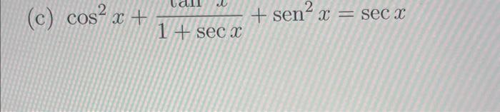 is sec 2x equal to 1 cos2 x