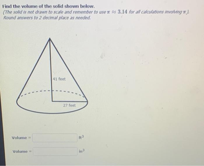 Solved Find the volume of the solid shown below. (The solid | Chegg.com