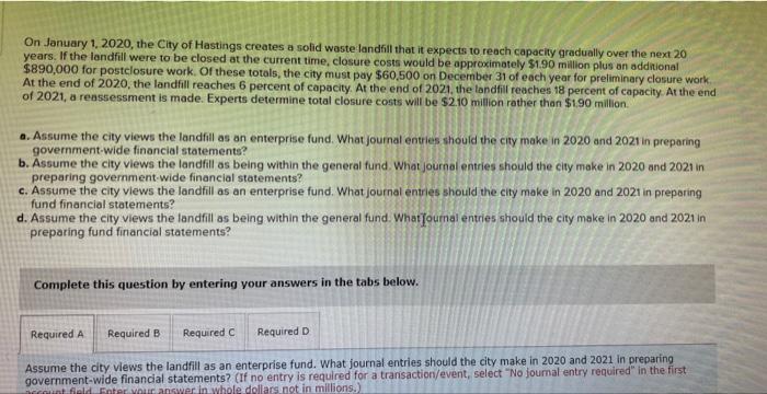 SOLVED ON JANUARY 1 2020 THE CITY OF HASTINGS CREATES A visual data 5