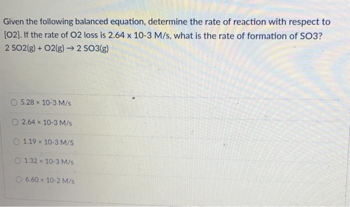 how to determine rate of reaction from balanced equation