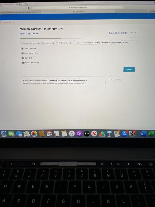 Solved Medical Surgical-Telemetry A v1 Question 21 of 60 | Chegg.com
